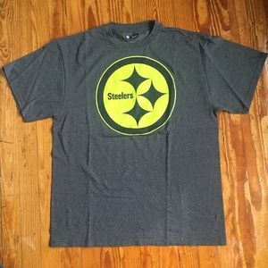 Steelers shirt, bright green logo